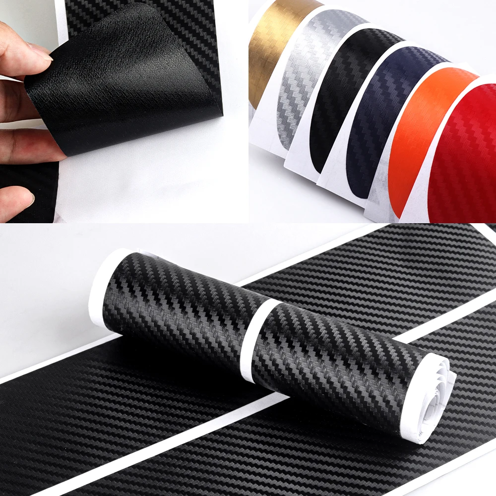 Skoda Octavia A5 A7 Fabia Superb Rapid Kodiaq Kamiq Accessories - Car-Styling 4D Carbon Fiber Vinyl Door Threshold Stickers image 4