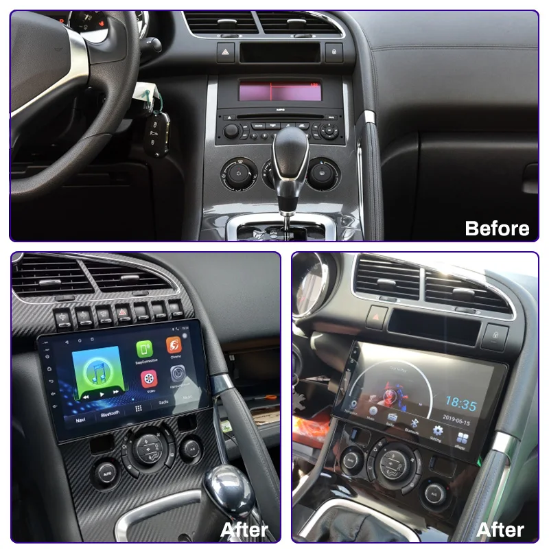 Автомобильный DVD плеер мультимедийный с GPS для Peugeot 128 3008 2011 6G + 2016G 2.5D IPS 8 Core Android 10