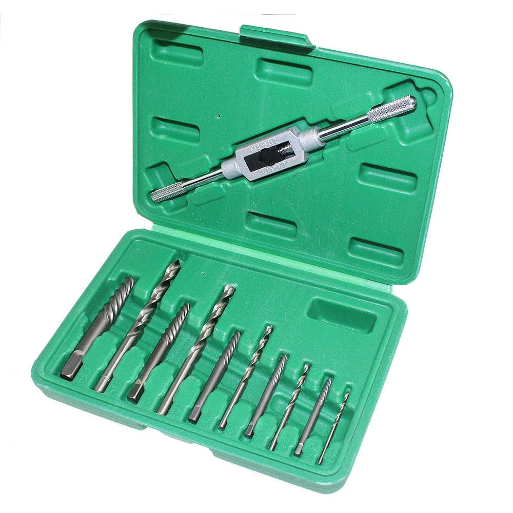 

11pcs 3MM-10MM Broken Screw Extractor Broken Damaged Drill Bit Guide Set Broken Bolt Remover Easy Out Set For Woodworking Tools