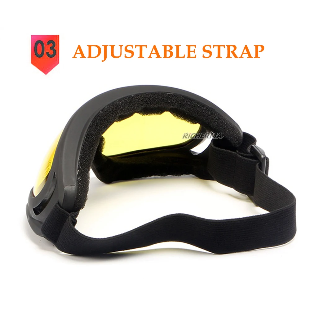 Очки мотоциклетные прозрачные с защитой от УФ излучения и пыли|Мотоциклетные