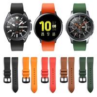 silicone fluorine rubber strap for samsung galaxy watch 3 45mm 41mm watchband bracelet for samsung active 2 44mm 40mm watch band
