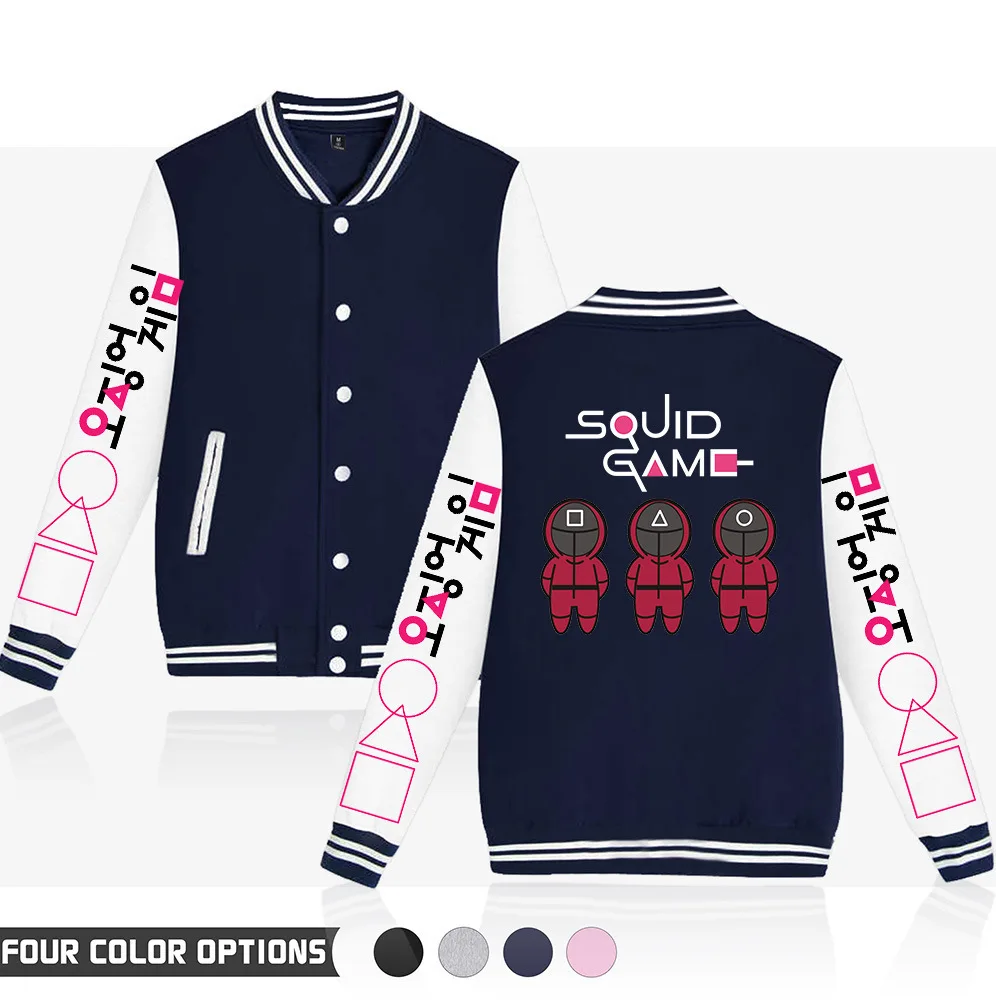 

Squid Game Sweatshirt Long Sleeve Jacket Cosplay Clothes Men Women Casual Coat Streetwear