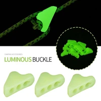 10pcs size sm outdoor luminous rope buckle fluorescence tent triangle buckle alert reminder accidental danger tent wind rope