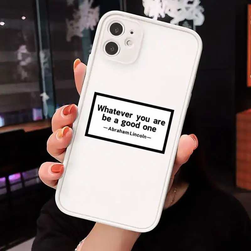 

Design Funny Quotes Text Phone Cases Matte Transparent for iPhone 7 8 11 12 s mini pro X XS XR MAX Plus cover funda
