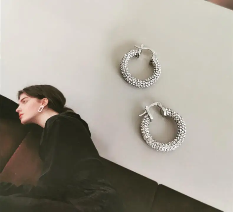 Женские блестящие стразы модные серьги шикарные женские аксессуары для