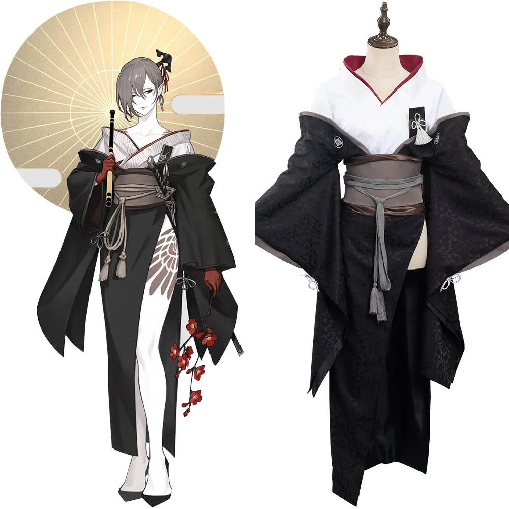 

NieR Re[in]carnation Cosplay Costume Black Kinomo Dress Suit Halloween Carnival Costume