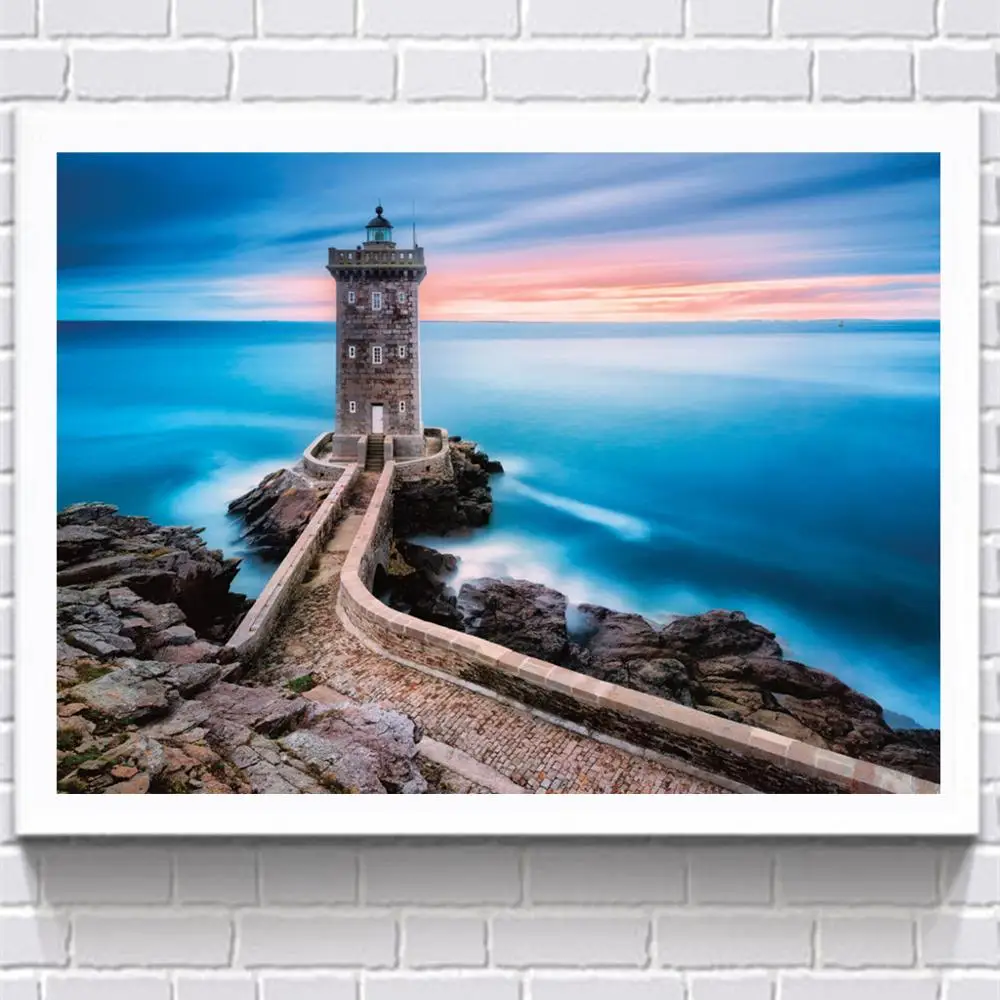 Алмазная мозаика 5D сделай сам с изображением пейзажа маяков | Дом и сад