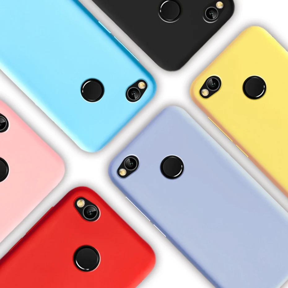 Силиконовый чехол для Xiaomi Redmi 4X Противоударная задняя крышка карамельного цвета