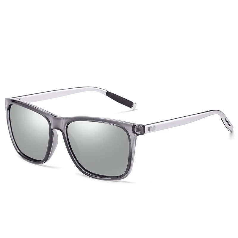 C8 grey silver silve HBK, роскошные квадратные Poalrized солнцезащитные очки для мужчин и женщин, классические простые фирменные дизайнерские очки, одноцветные очки для вождения - Цвет линз: C8 grey silver silve