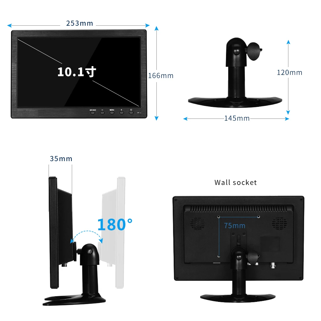 10,1 hdmi монитор 1920*1200 ips 16:9 VGA BNC usb AV для ПК домашняя ТВ система видеонаблюдения медицинский промышленный микроскоп на PS3 PS4 xbox переключатель