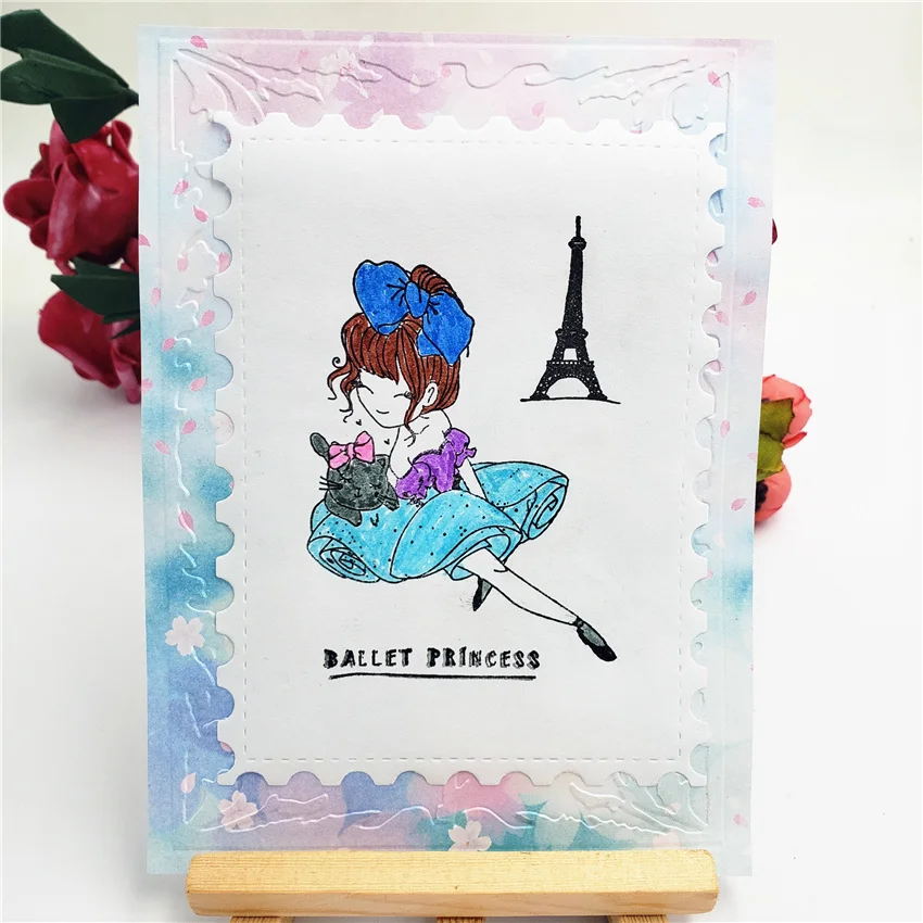 Hot 6*9cm ballerina Transparent Clear Stamps / Silicone Seals Roller Stamp for DIY scrapbooking photo album/Card Making | Дом и сад