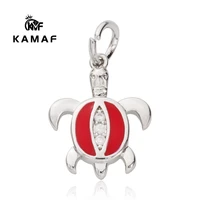 kamaf 10 pcs pack 17mm 14mm new jewelry turtle necklace pendant protection color middle drip oil