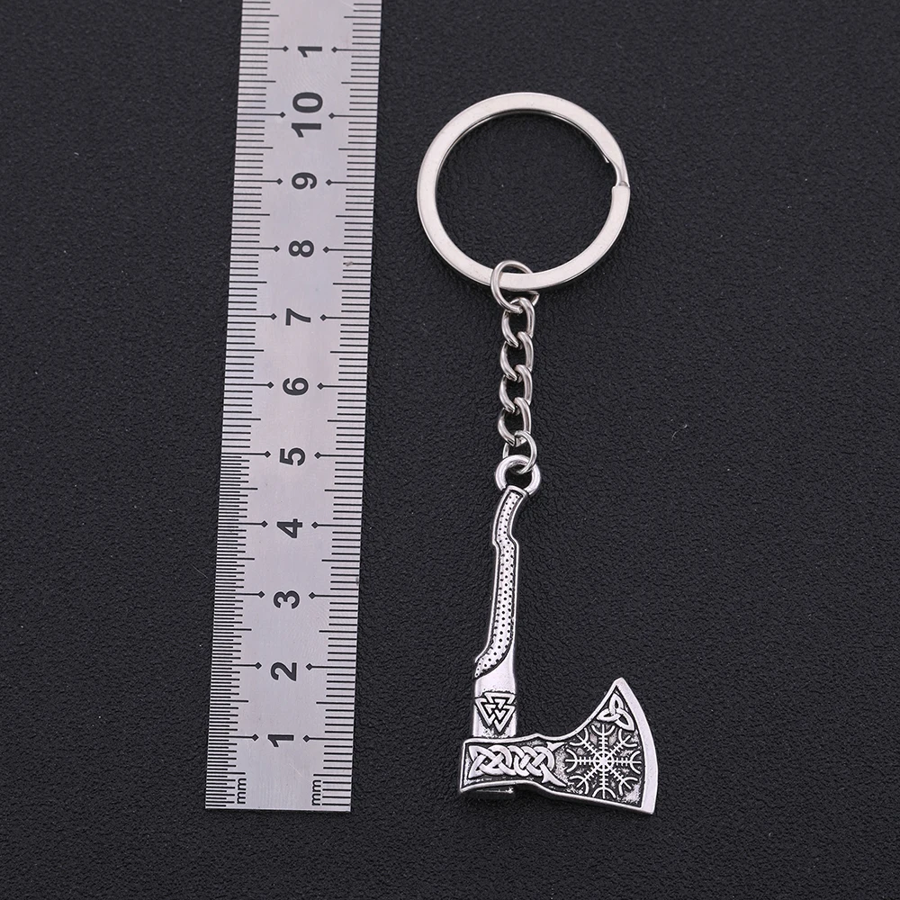 Fishhook Брелок Топор викинга Valknut Old Magic Staves Vegvisir скандинавский викинговый брелок