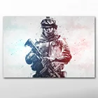 Персонажи видеоигр, боевое оружие, солдат, настенные художественные плакаты, печать на холсте, картины для декора гостиной