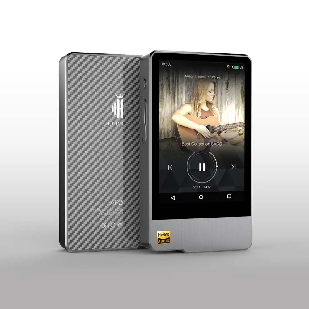 Hidizs AP200 Android Bluetooth музыкальный mp3-плеер 64G память ES9118C DAC DSD PCM музыкальный плеер FLAC HiFi Hi-Res без потерь аудио плеер - Цвет: Carbon Fiber Texture
