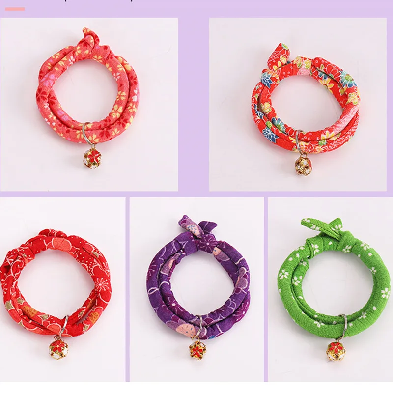 

Japanese Style Cat Collar Small Bell Christmas Cute Anti-Licking Cat Neck Ornaments Adjustable Size Dog Collar Pet Supplies