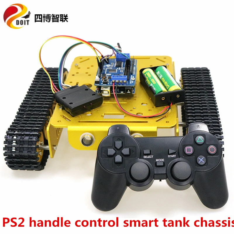 Геймпад SZDOIT PS2 с ручкой металлическое умное шасси для танков гусеничный