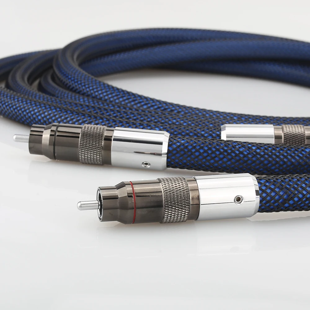 Аудиокабель с посеребренным разъемом RCA Hi Fi аудио аналоговый свинцовый PHONO