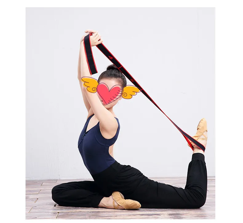 4x90cm Cotton Yoga Resistance Band Loop Pilates Stretch Strap Home Gym Training Belt Leg Fitness Exercise Workout