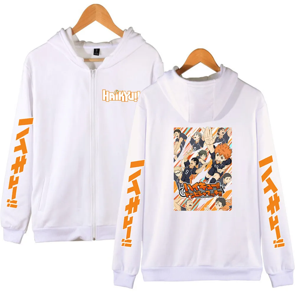 Толстовка Haikyuu на молнии с капюшоном куртка для старшей школы пальто