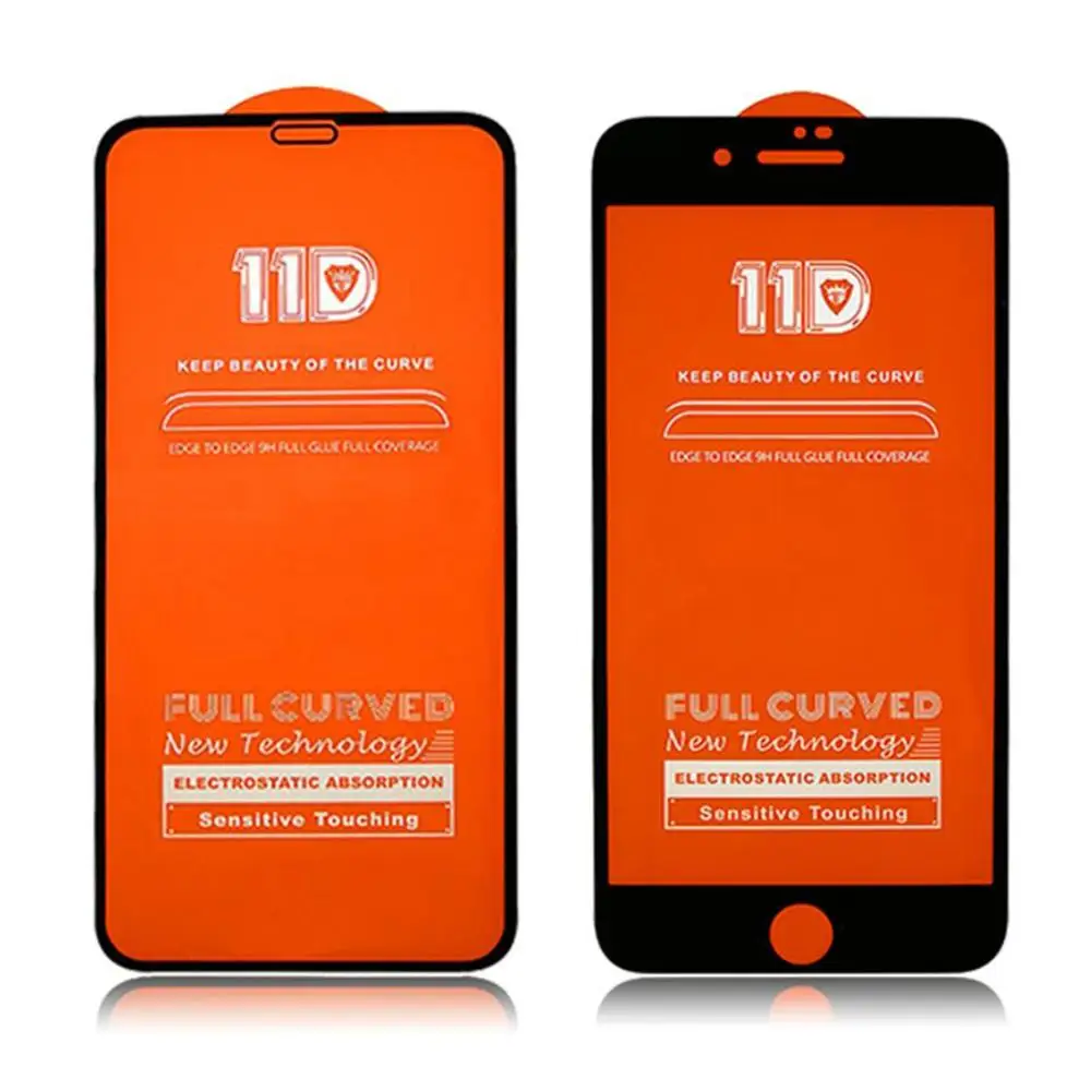 Защитное закаленное стекло 11D с полным покрытием для iPhone X XR XS Max 8 7 6S 6 Plus 11 Pro