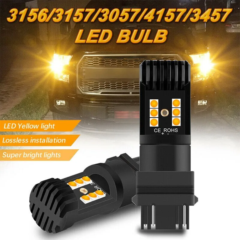 

Blinker Bulbs Bright Turn Signal Light Car Corner LED P27W P27/7W 3156 Parts