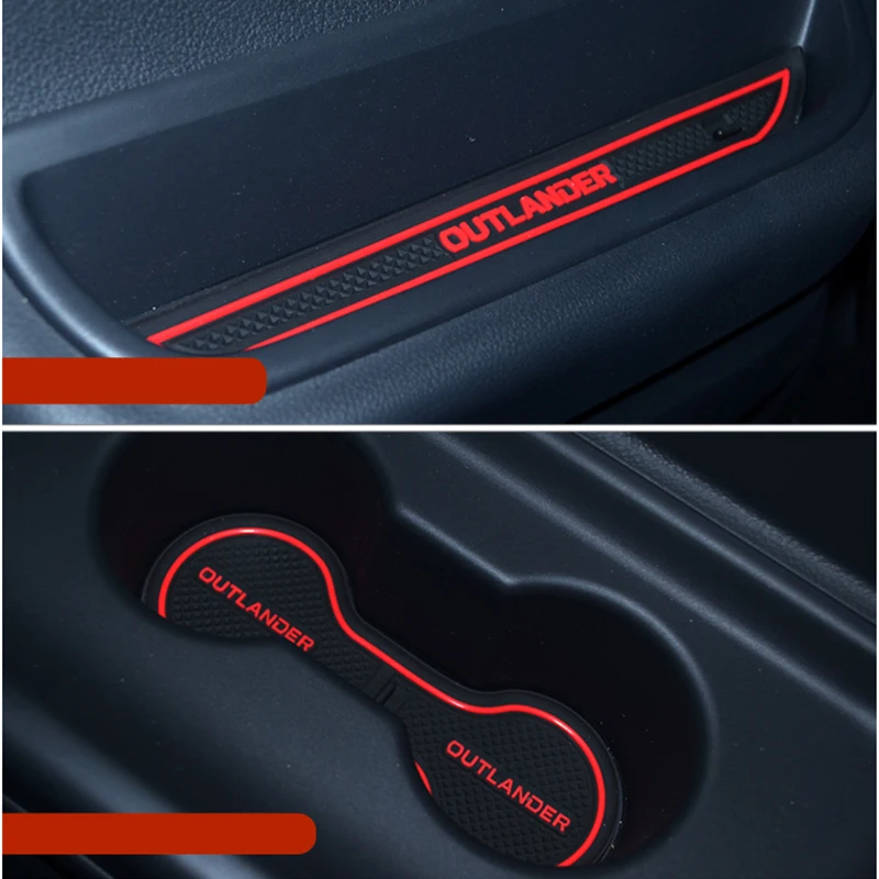 

Car Door Groove Mat Auto Anti-Slip Cup Mat Non Slip Door Gate Pad For Mitsubishi Outlander 2013-2020 Car Accessories