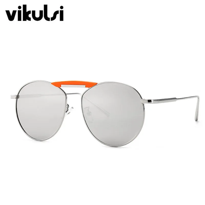 Очки солнцезащитные женские зеркальные авиаторы круглые большие UV400|Женские