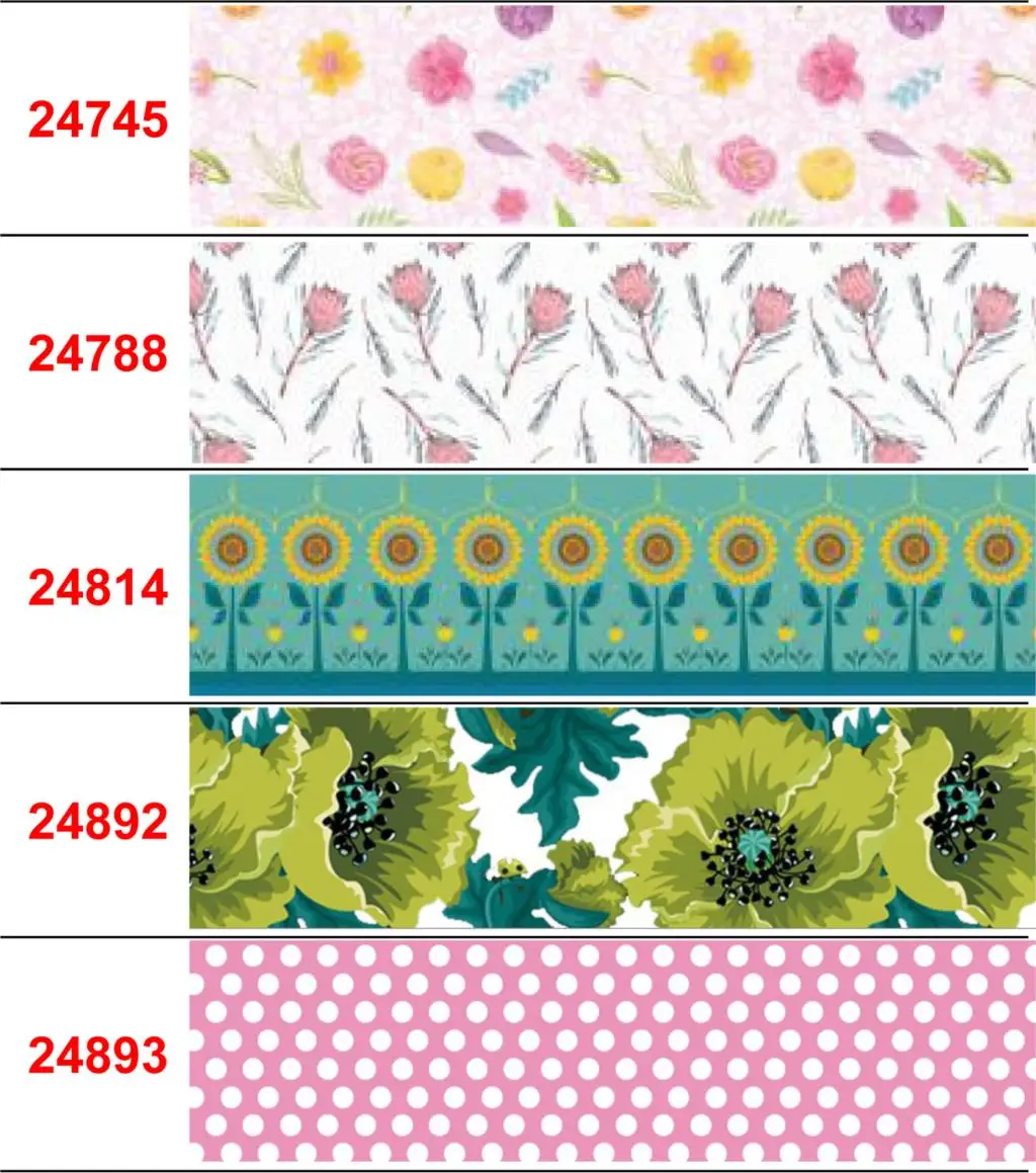 16 мм 75 Ретро цветок серии печатных корсажная/враг лента Красная роза розовый