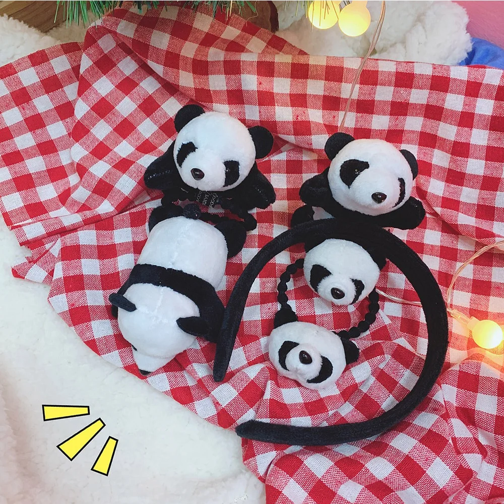 Kpop аксессуары мультфильм Панда Мода Kawaii группа корейский стиль ободки плюшевые