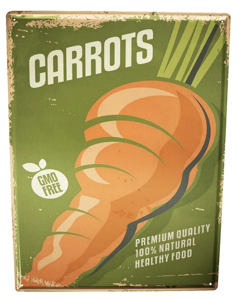 

Tin Sign Nostalgic Fun Carrots Coffee Bar Decoration Home Decor