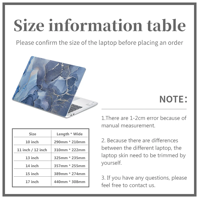 Наклейки для ноутбука с мраморной обложкой чехол из ПВХ простота 11 6 дюйма 13 3 14