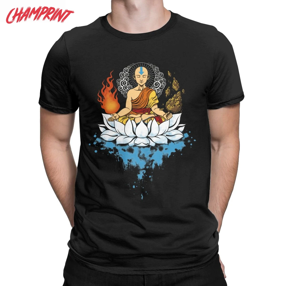 

Men Aang Avatar The Last Airbender T Shirts Pure Cotton Clothing Casual Short Sleeve Round Collar Tees Gift Idea T-Shirt