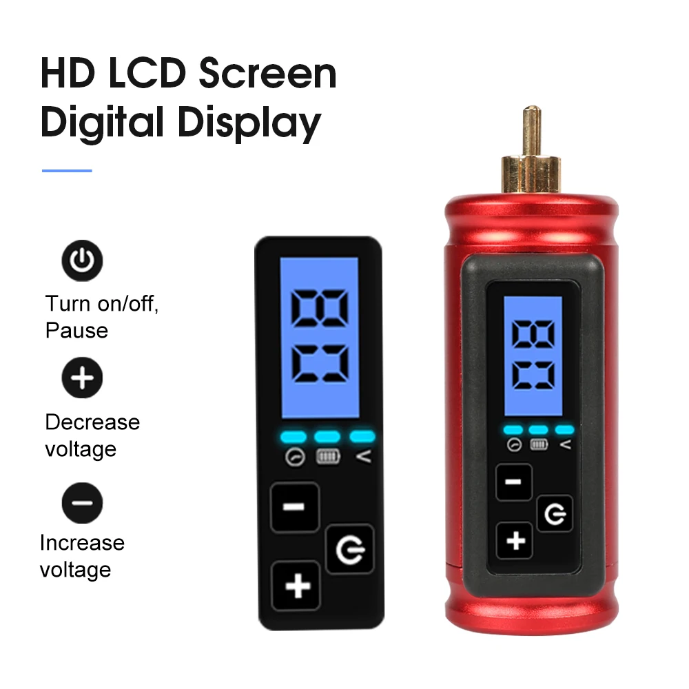 

Wireless Tattoo Power Supply Machine Battery Mini 1500MAH Type-C Cord Quick Charge RCA Jack Working 10 Hours Goods For Tattooing