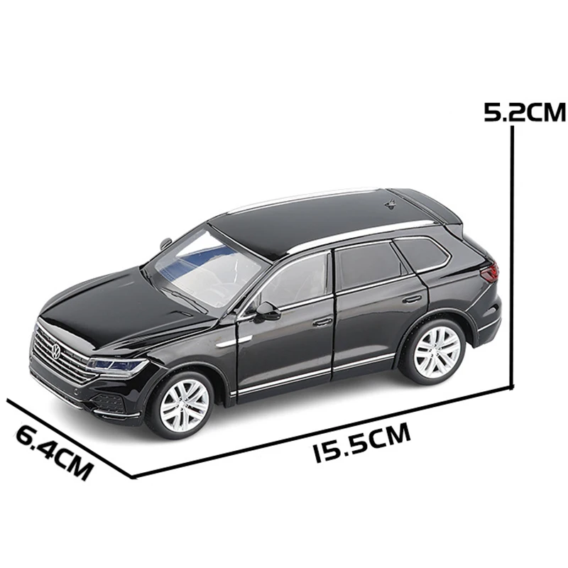 Новый 1:32 весы TOUAREG сплава игрушечный автомобиль со звуком и светильник