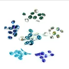 50 шт. 14 мм хрустальные стеклянные призмы восьмиугольные бусины подвесные призмы зеленые синие аквасеребристые для самостоятельного украшения светильника