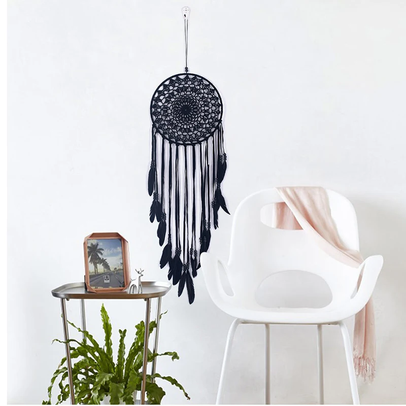 

Dream Catcher Home Decor White Feather Dreamcatcher Wind Chimes Indian Style Religious Mascot Car Wall Decoration dreamcatcher