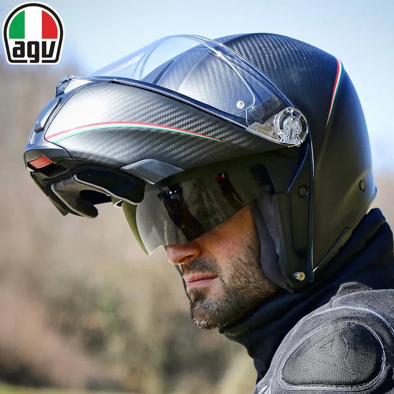 Оригинальный AGV Casco Moto двойной объектив мотоциклетный шлем Rossi четыре сезона