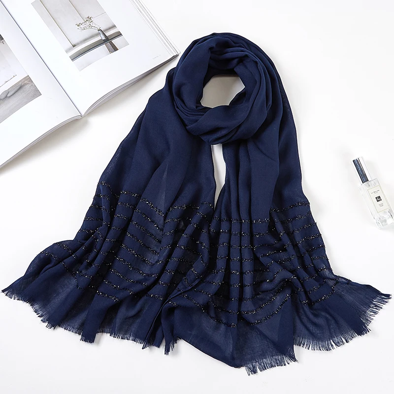 Plain Shimmer maxi cotton scarf hijab solid Fringed shawls glitter muslim long muslim head wrap turbans scarves/scarf 10PCS/LOT