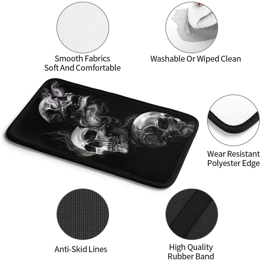 Чехол центральной консоли для автомобиля с изображением злого черепа черного