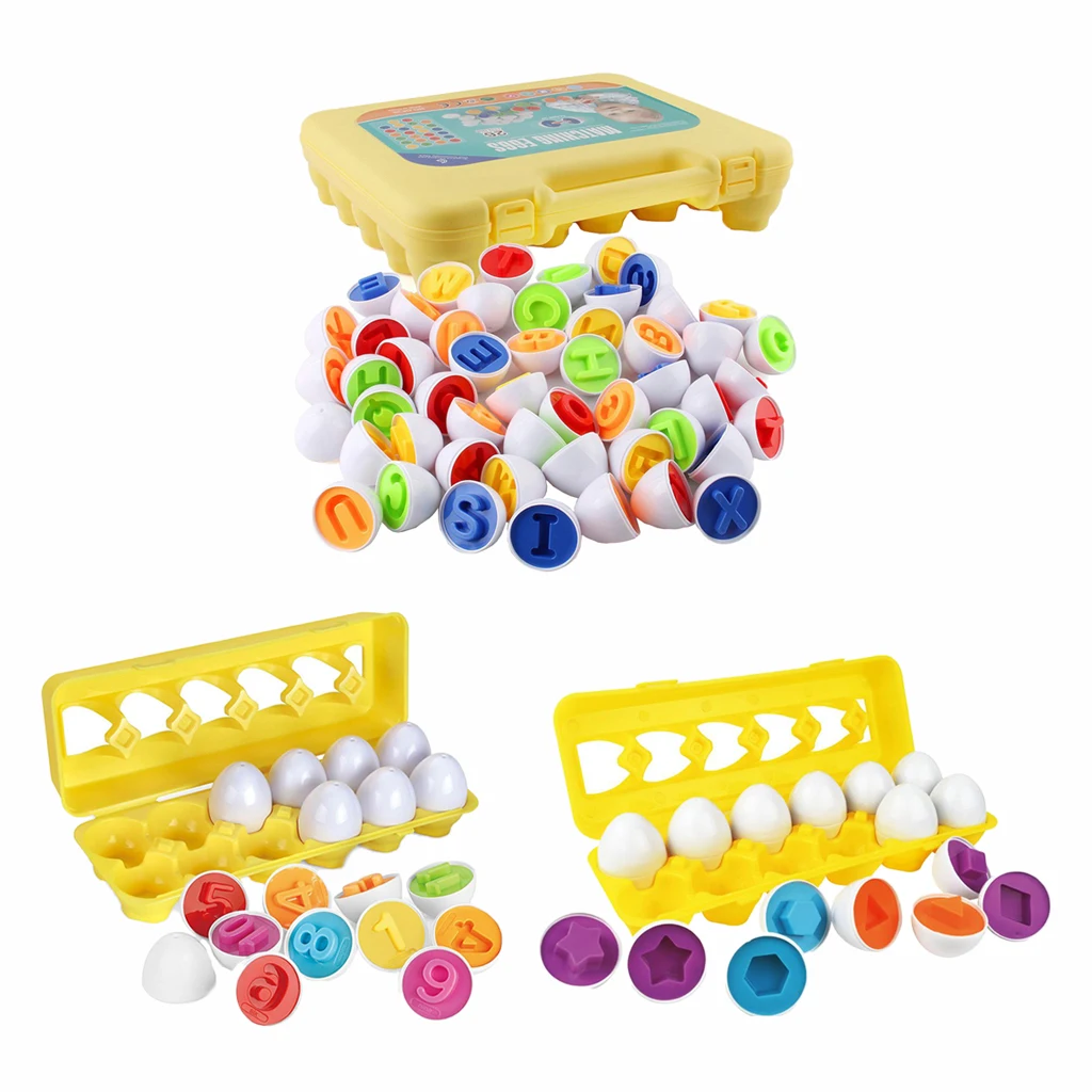 Huevo de Pascua a juego para ni&ntilde;os peque&ntilde;os, juguete educativo que muestra los colores, n&uacute;meros y regalos-0