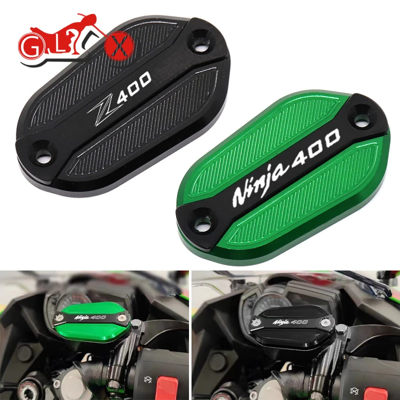 Motorcycle Accessories for Kawasaki NINJA400 Z400 NINJA Z 400 2018-2022 CNC Front Brake Reservoir Fluid Tank Oil Cup Cover Guard