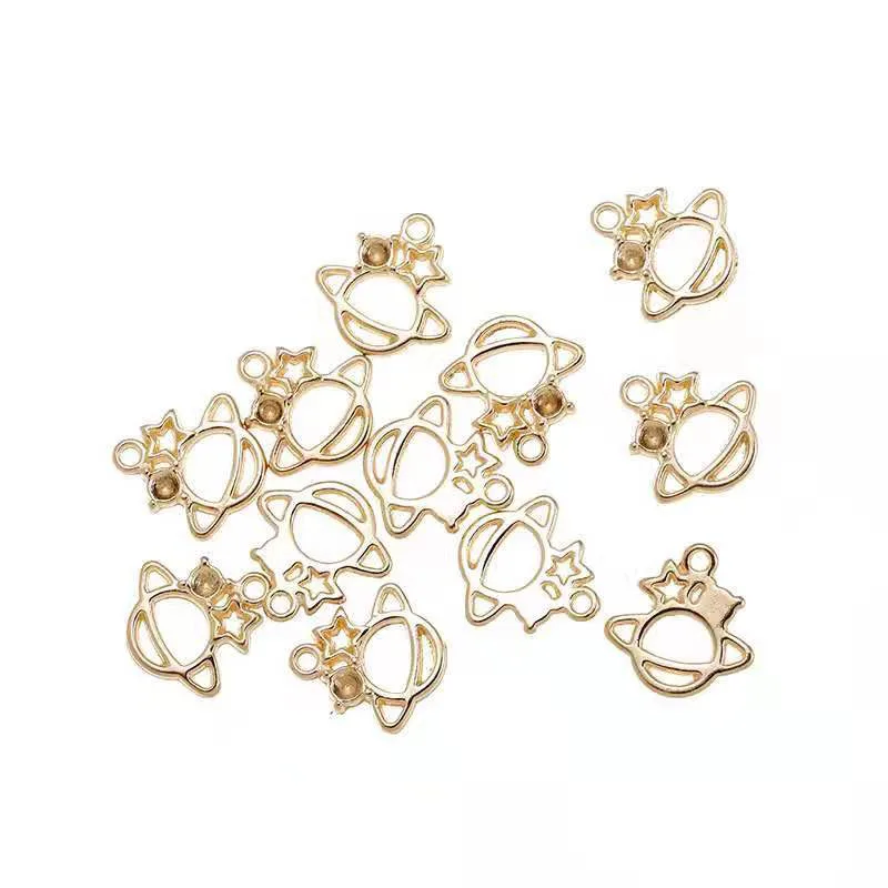 

30pcs/lot Alloy Charms 6 Colors Plated Alloy Universe Charm Pendant Handmade Hanging Crafts 12x12mm