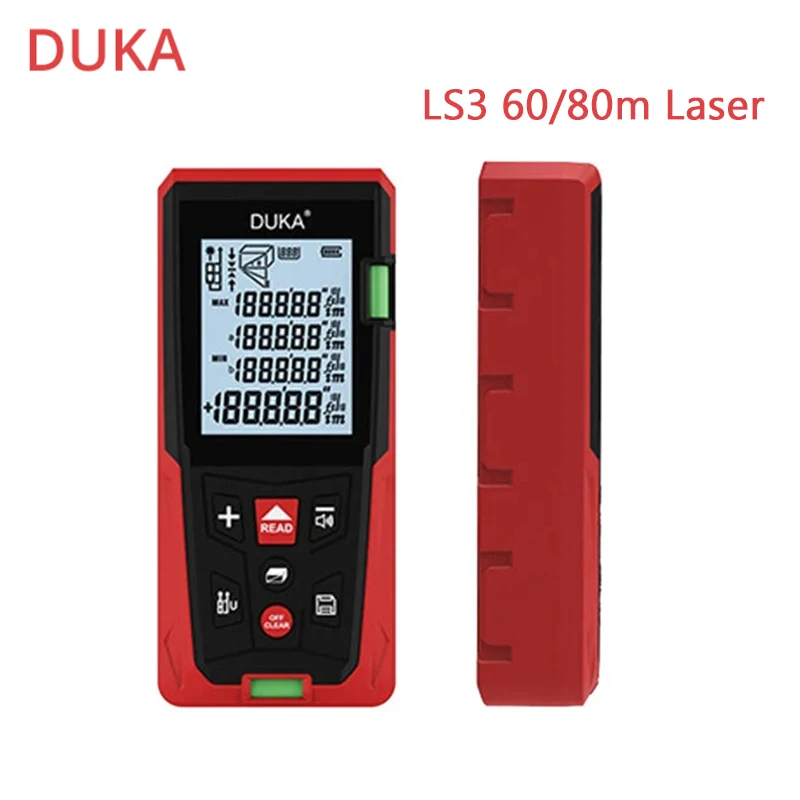 

DUKA LS3 60M 80m Laser Rangefinder High Precision Digital Distance Meter Portable Charging Range Finder Accurate Measurement