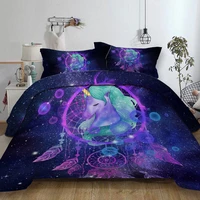 dreamcatcher duvet cover set galaxy quilt cover bohemian mandala bedclothes 3 piece color nebula soft bedding home textiles