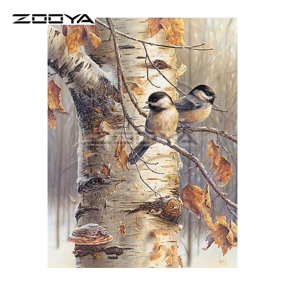 ZOOYA 5D DIY Алмазная вышивка животные птица любовник ветви Алмазная вышивка крестиком квадратная дрель Мозаика Украшение BK395