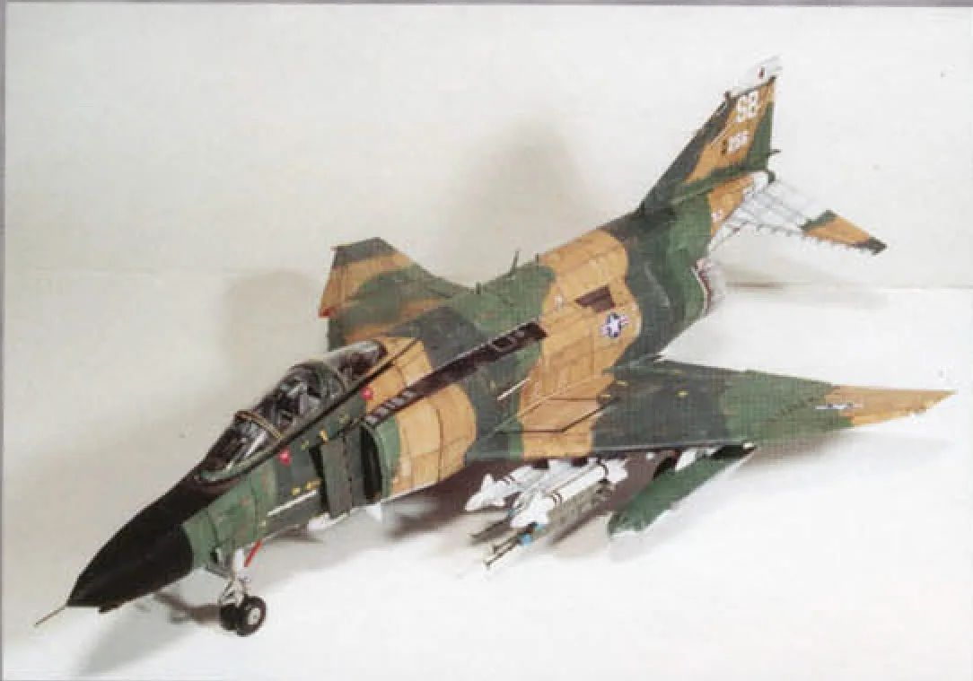 1:33 USA F-4B Ghost Fighter MiG Aircraft DIY 3D Paper Card Model Building Sets Construction Toys Educational Toys 54*34cm
