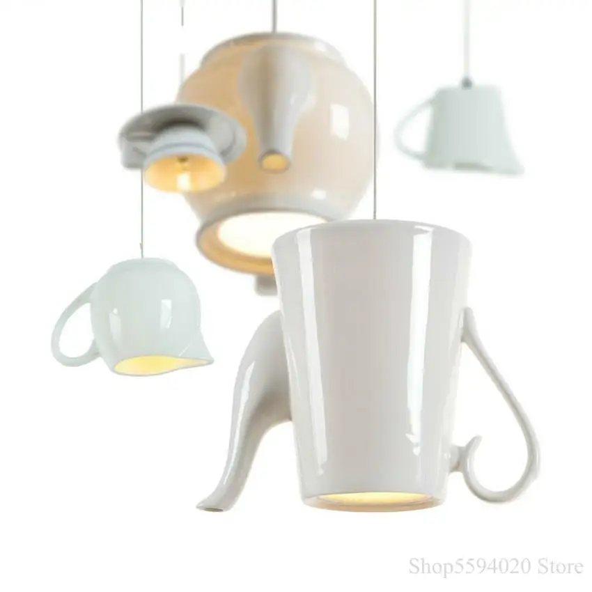 Скандинавские керамические светодиодные подвесные светильники Подвесная лампа