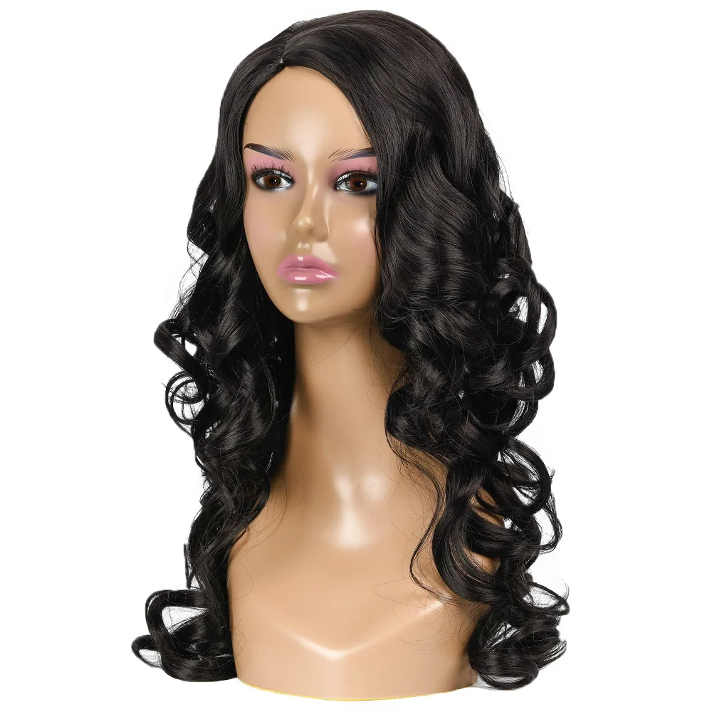 Надувной кудрявый парик черный для белых/черных женщин волос парики