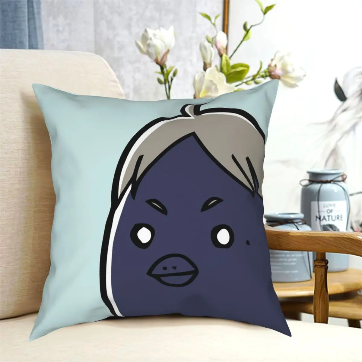 

Квадратная подушка Suga Garasu Solo Haikyuu, чехол с принтом на молнии, декоративная подушка, чехол для кровати, чехол для подушки, оптовая продажа, 45*45 ...